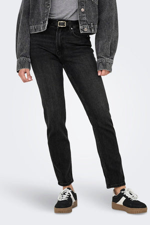 Emily High Waist Jeans - Black denim