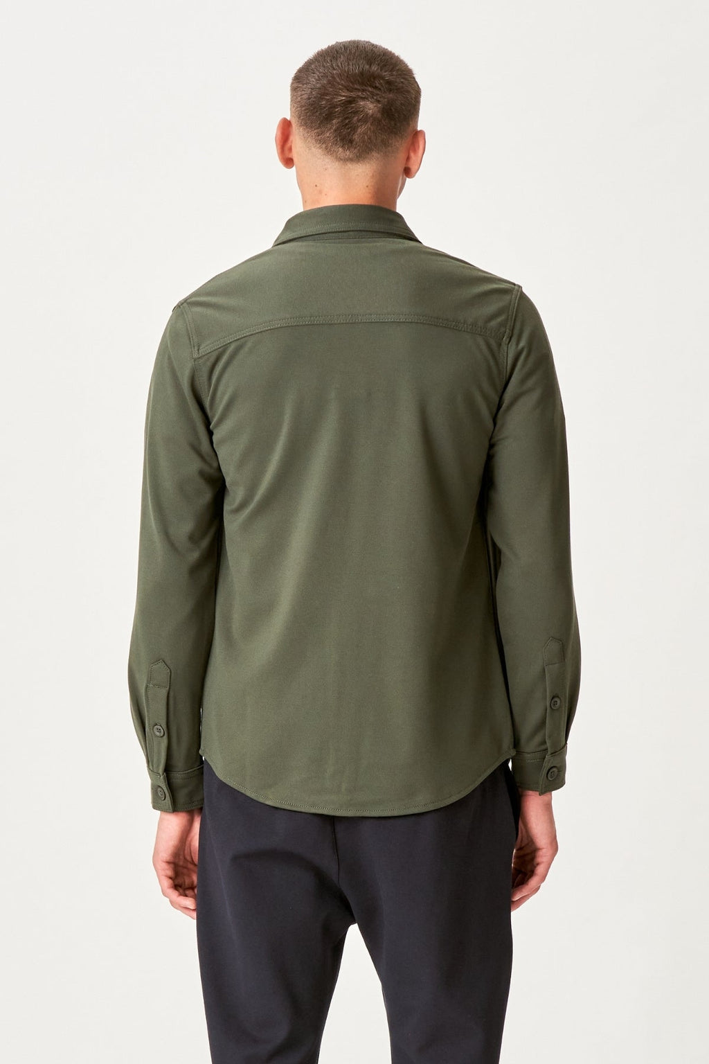 Performance Regular Overshirt - Dark Olive