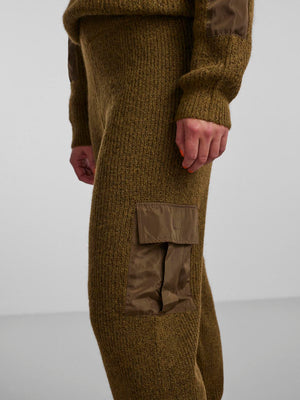 Naura πλεκτό Pants - Πράσινο FIR