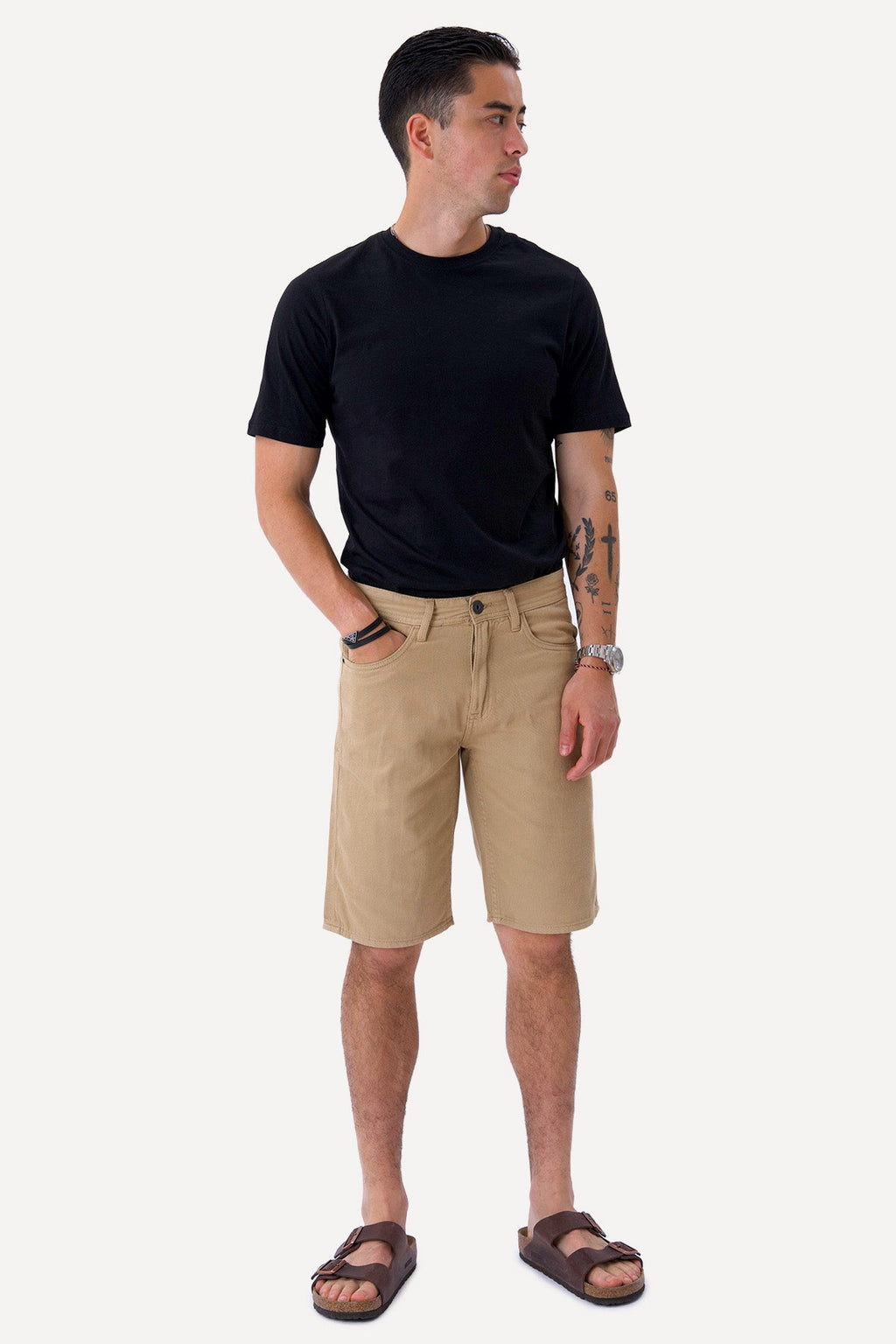 Philip Denim Shorts - Beige