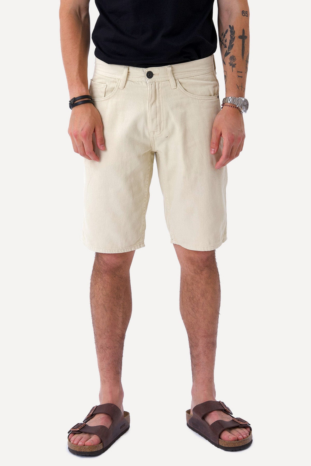 Philip Denim Shorts - Sand