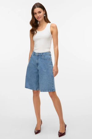 Kath Long Denim Shorts - ανοιχτό μπλε denim