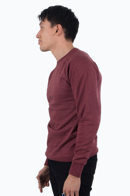 Raglan Crewneck - Heather Red