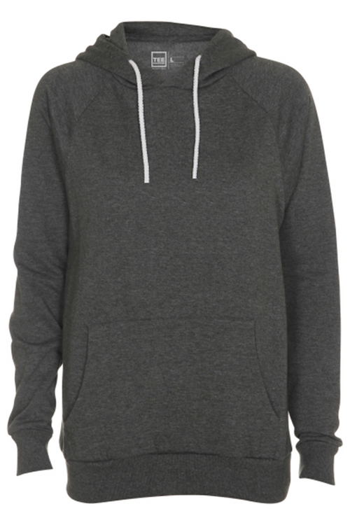 Raglan basic hoodie - Meleret grøn - TeeShoppen - Grøn