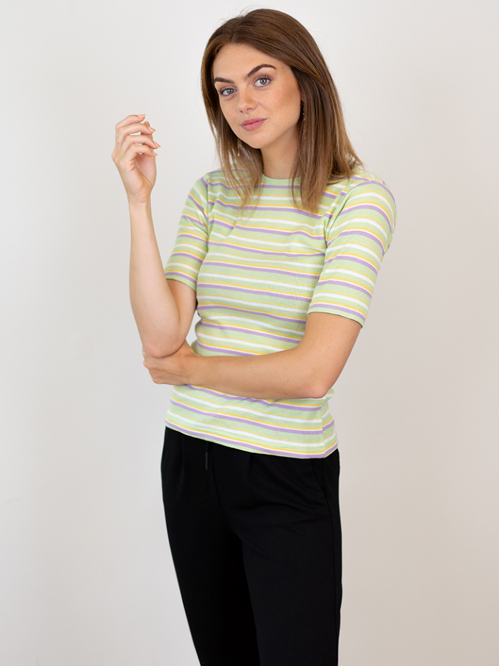 T -shirt Roberta - Stripe Mint