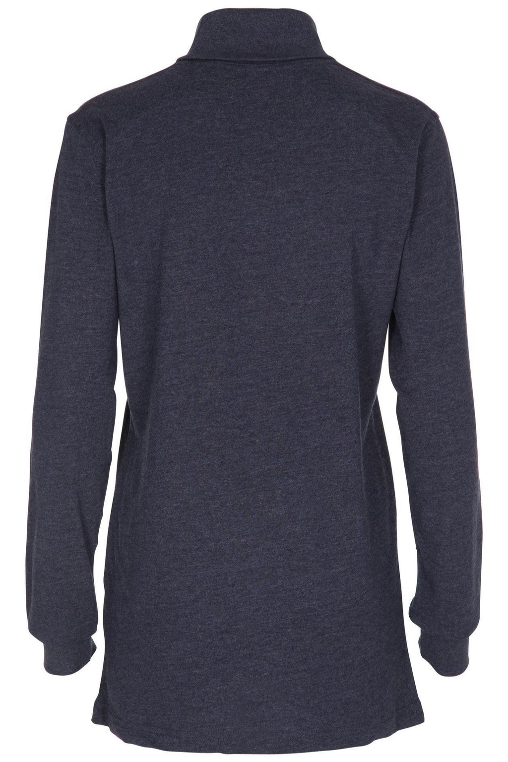 Roll collar sweater - Heather blue