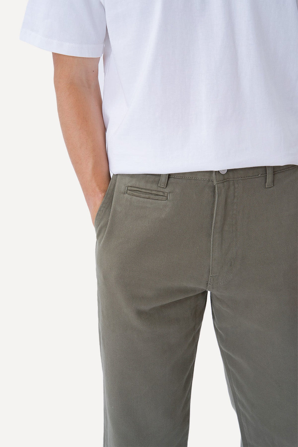 Straight Cotton Chino - Olive