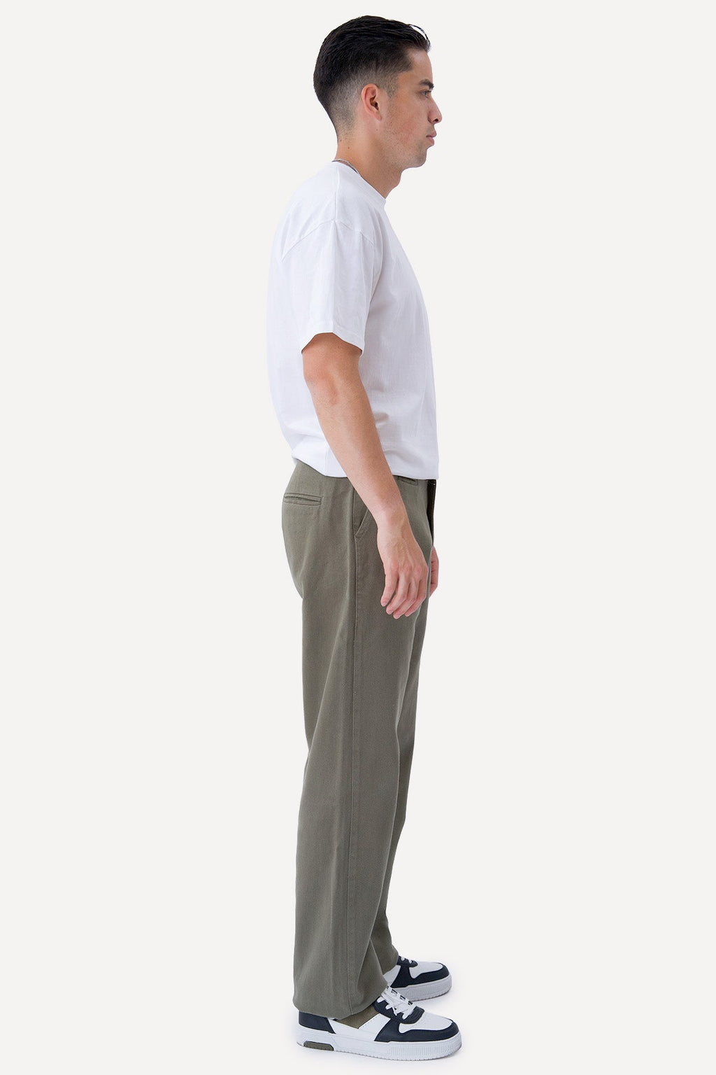 Straight Cotton Chino - Olive