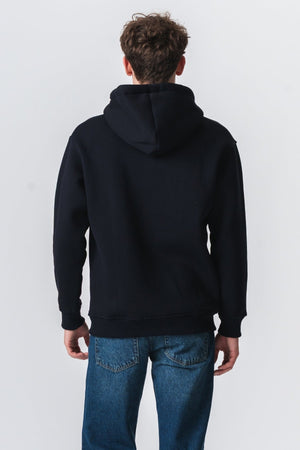 Relaxed Zip Hoodie - Navy