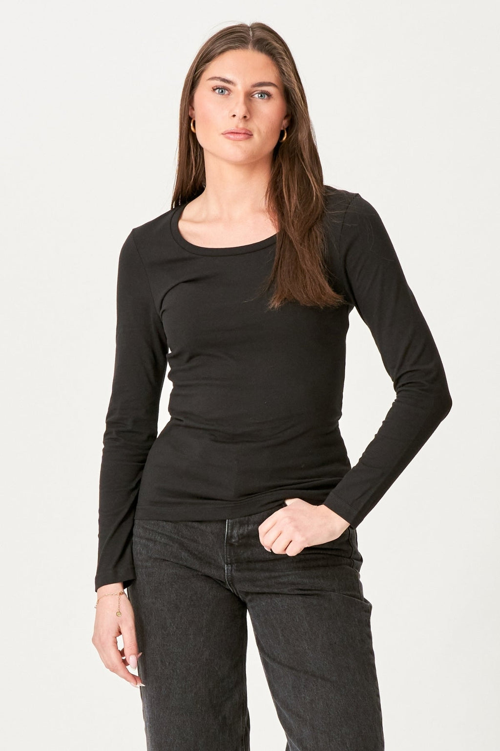 Basic long-sleeved T-shirt - Black
