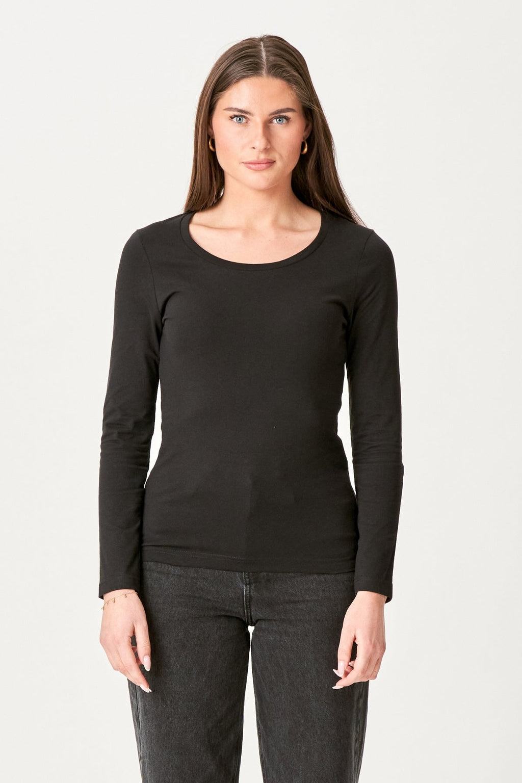 Basic long-sleeved T-shirt - Black