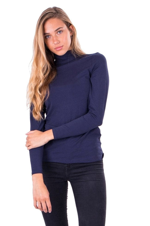 Turtleneck - Navy - TeeShoppen - Blå