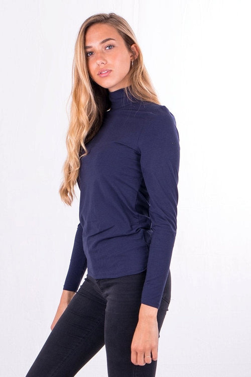 Turtleneck - Navy - TeeShoppen - Blå