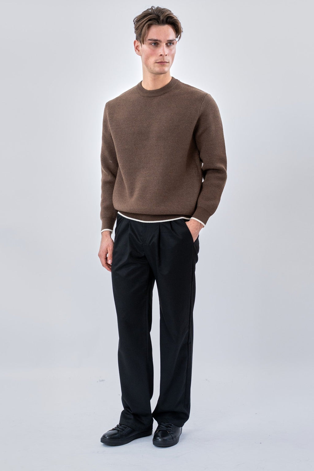 Crewneck Sweater - Brown