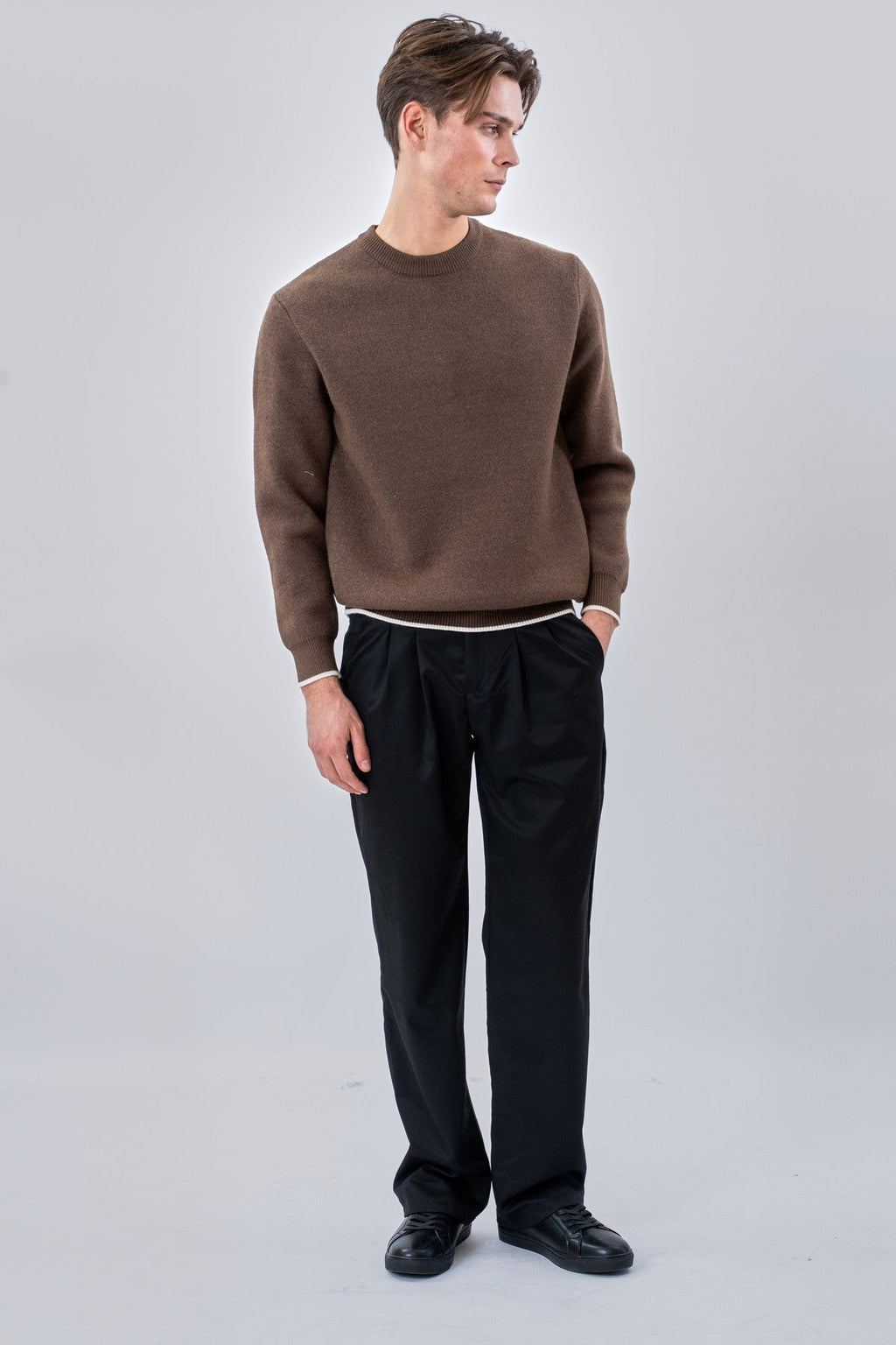 Crewneck Sweater - Brown