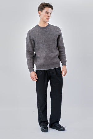 Πουλόβερ Crewneck - Γκρι