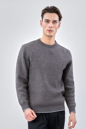 Πουλόβερ Crewneck - Γκρι