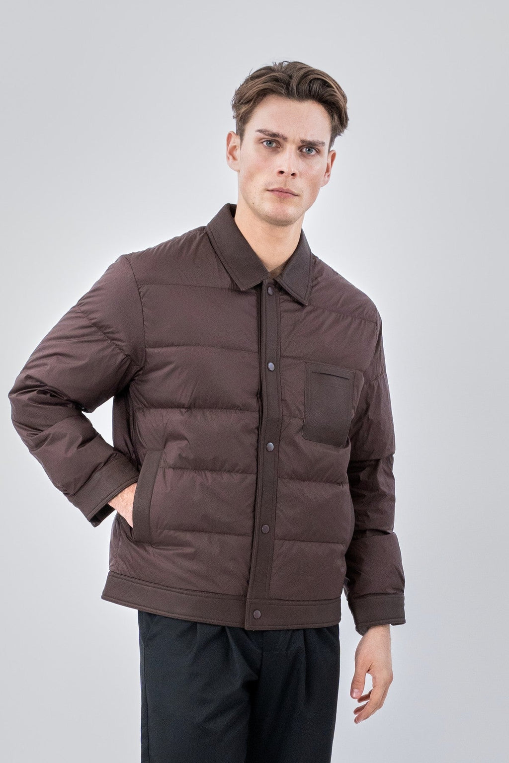 Wyatt Long Jacket - Brown