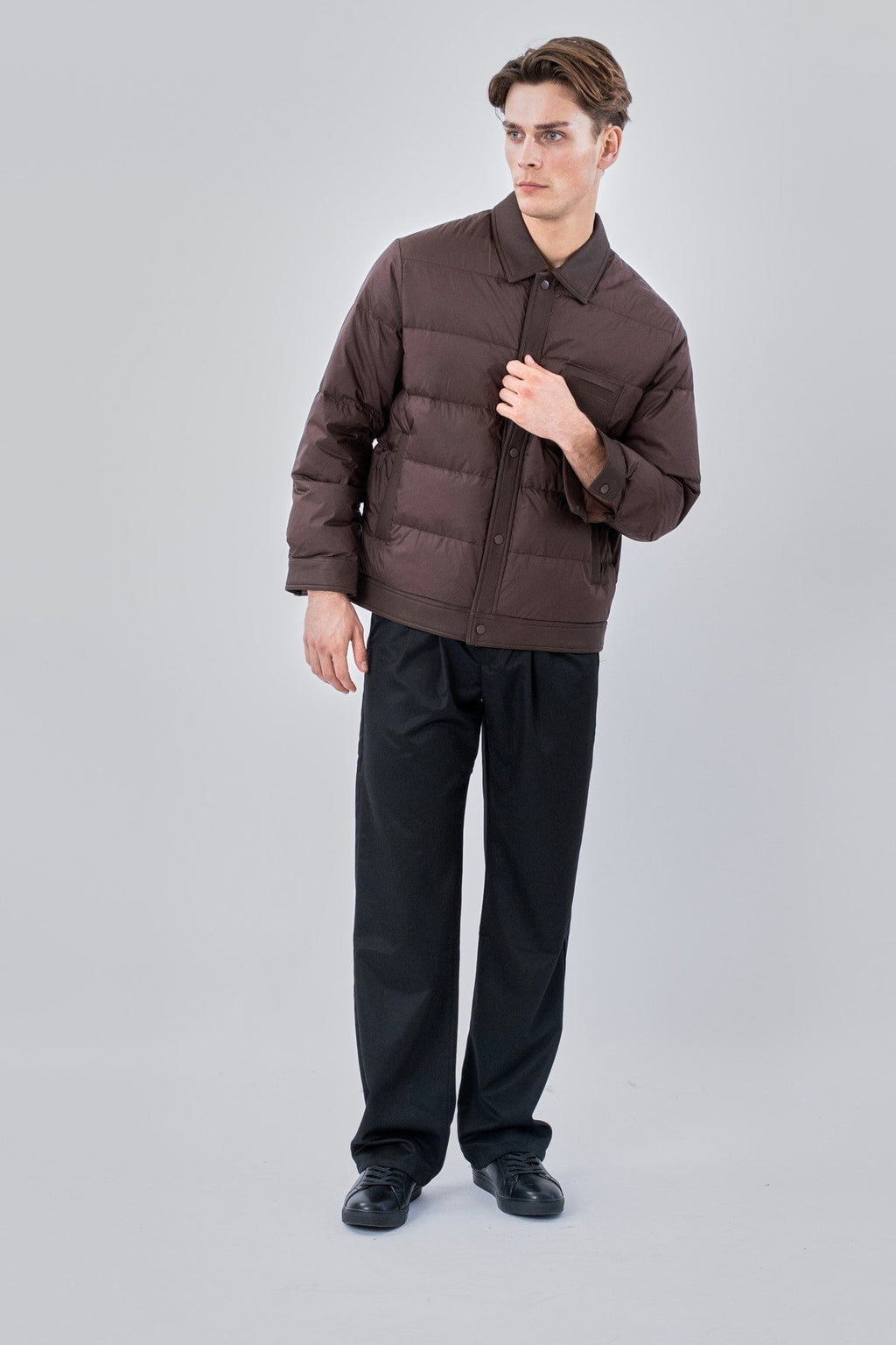 Wyatt Long Jacket - Brown