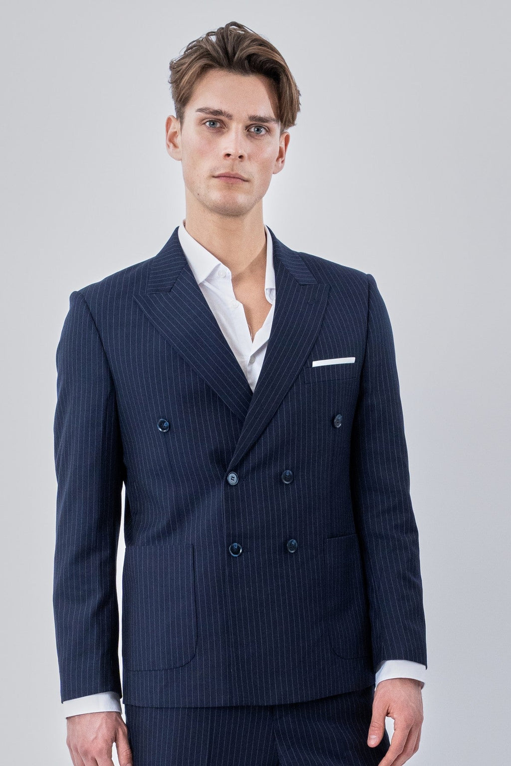 Classic Blazer - Navy Pinstripe