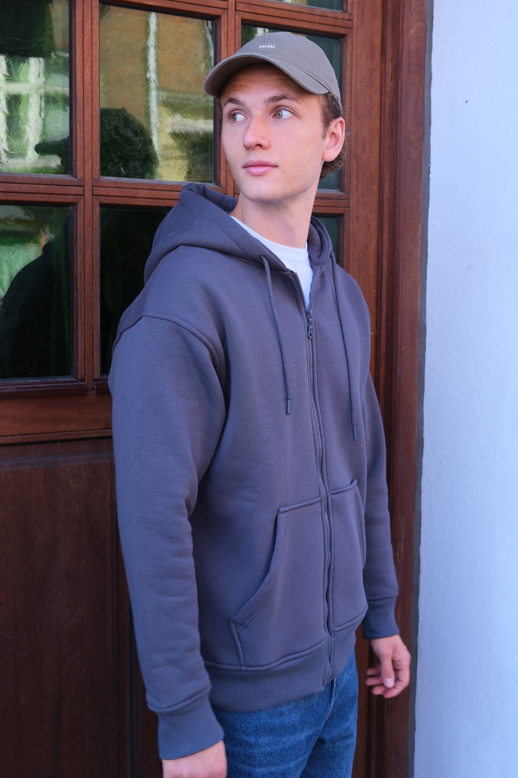 Χαλαρό φερμουάρ - σκούρο γκρι