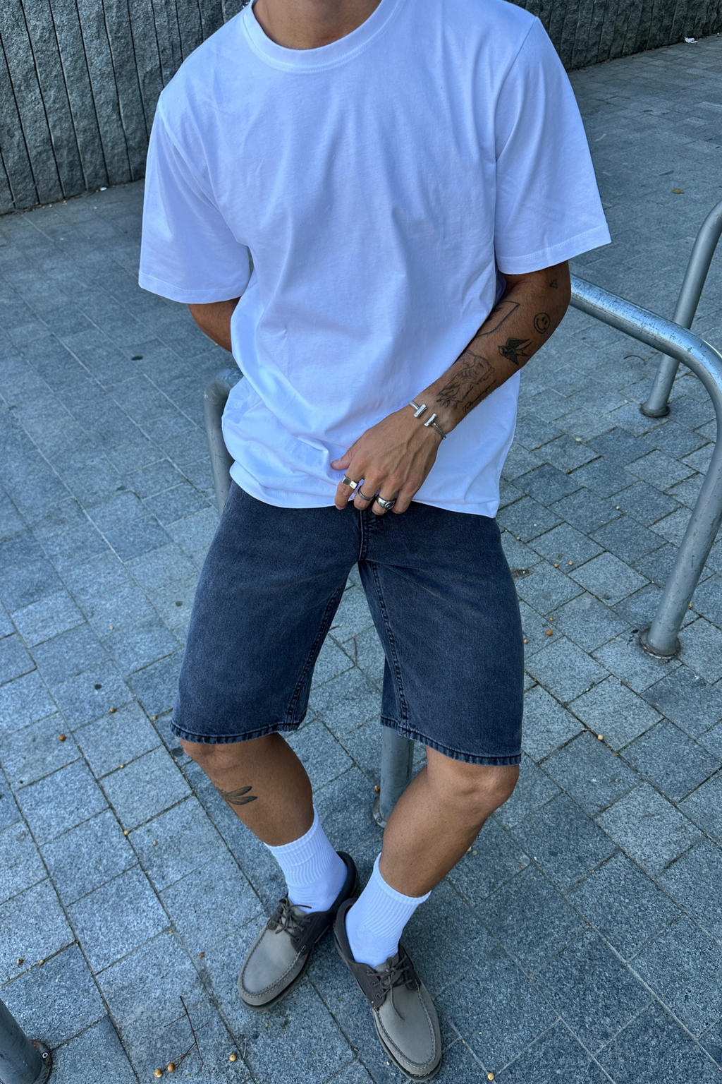 Τζην Shorts Χαλαρά - Μαύρο
