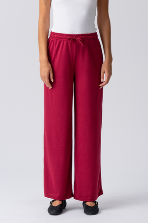 Leah Loose Pants - Burgundy