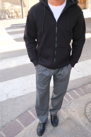 Χαλαρό φερμουάρ - μαύρο