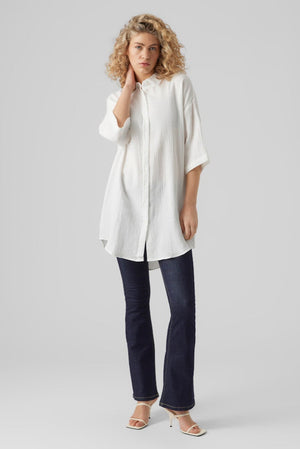 Natali Oversized Shirt - Snow White