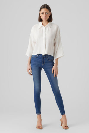 Natali Crop Shirt - Snow White