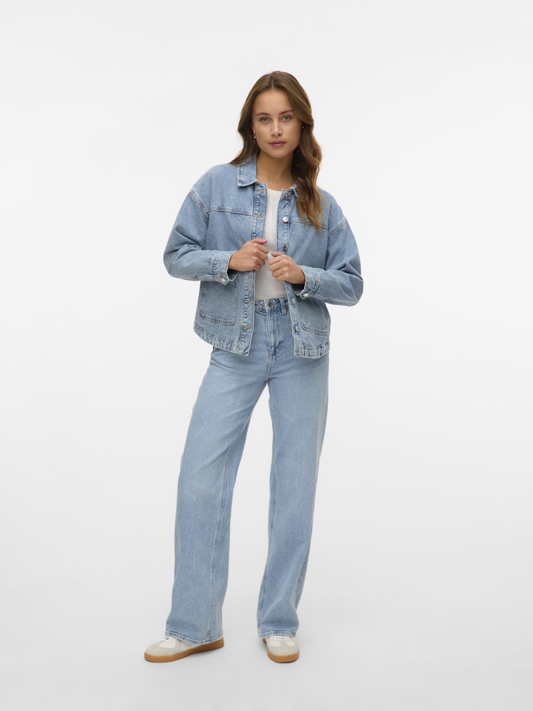 Jamie Denim Shacket - ανοιχτό μπλε denim