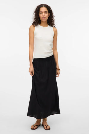 Linn Smock Ancle Skirt - Black