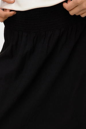 Linn Smock Ancle Skirt - Black
