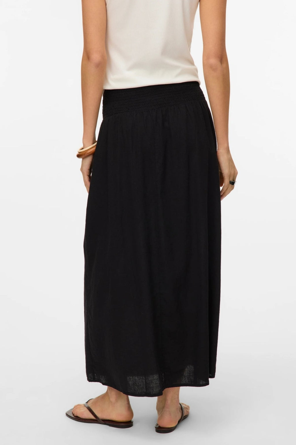 Linn Smock Ancle Skirt - Black