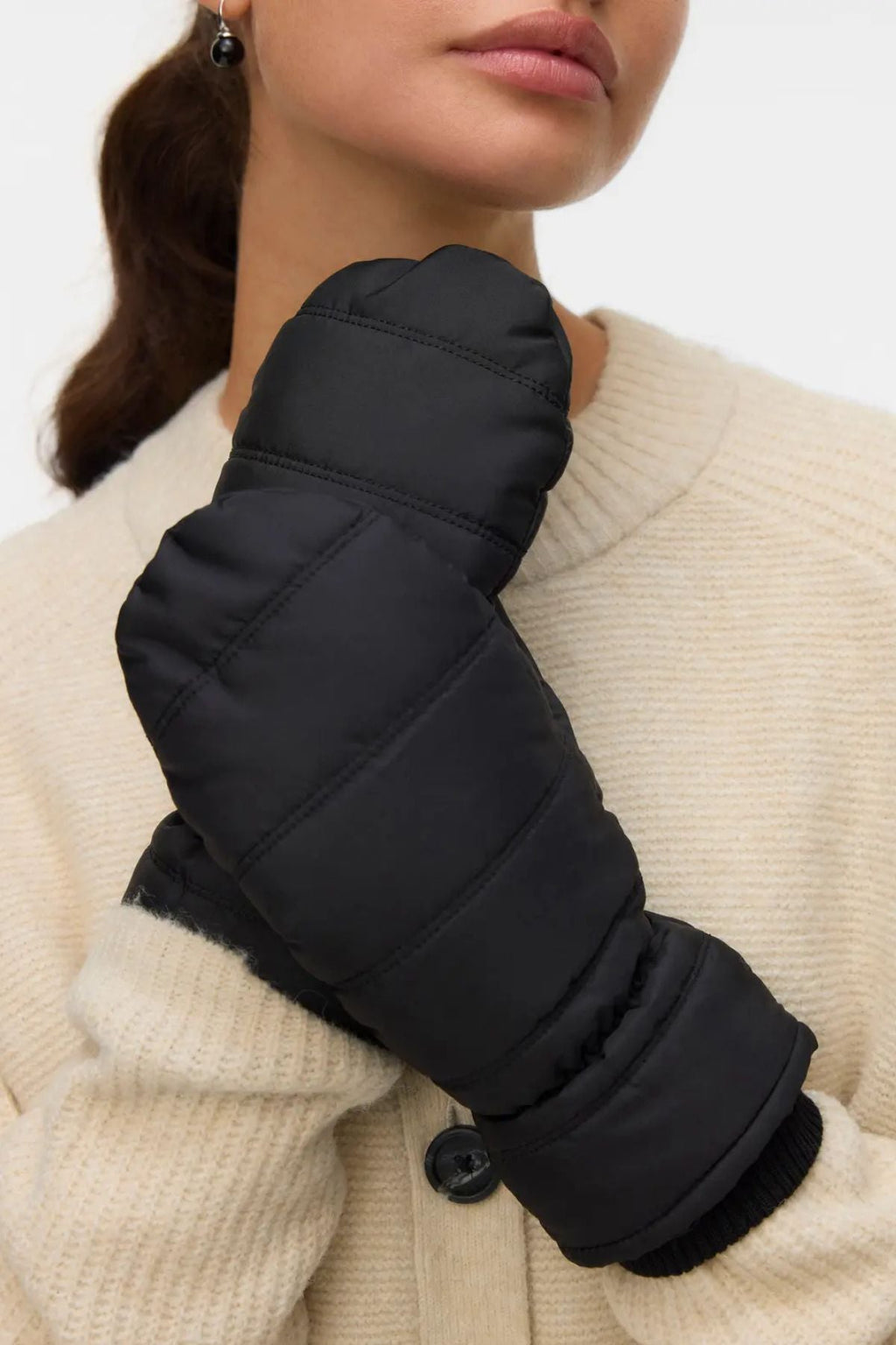 Paula Padded Mittens - Μαύρο