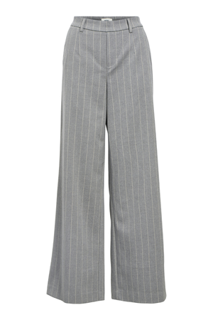 Lisa Wide Pant  AOP - Medium Grey Melange