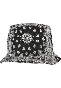 Καπέλο κουβά με σχέδιο μπαντάνα - Μαύρο