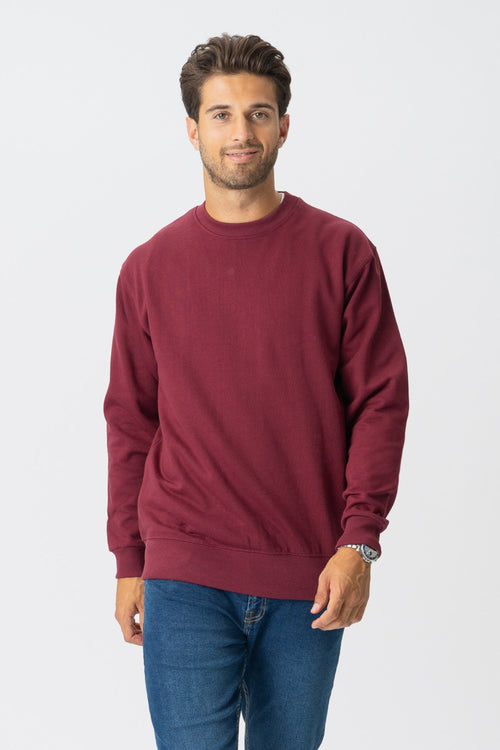 Basic Crewneck - Burgundy Red - TeeShoppen Group™