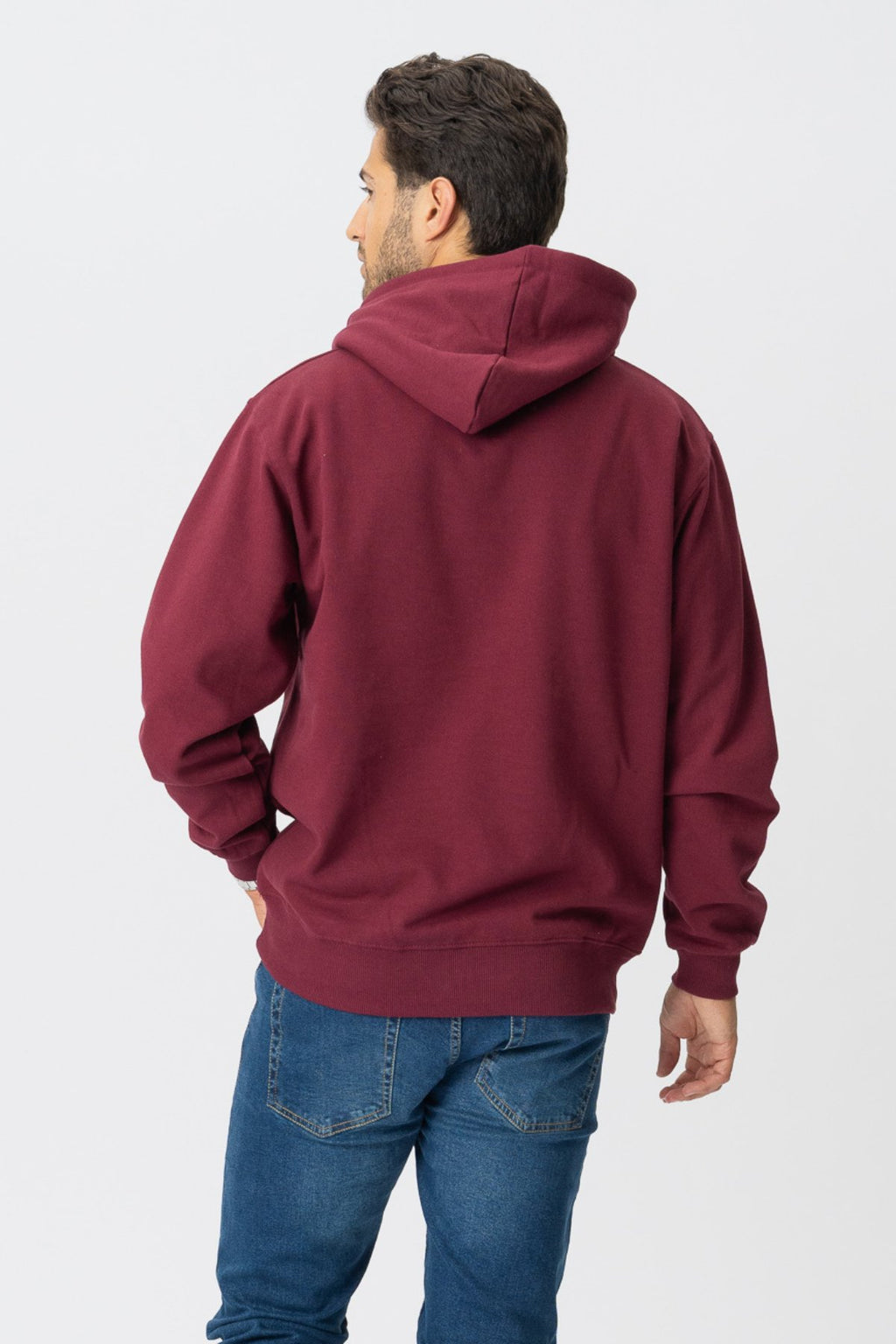 Basic Hoodie - Βουργουνδία κόκκινο