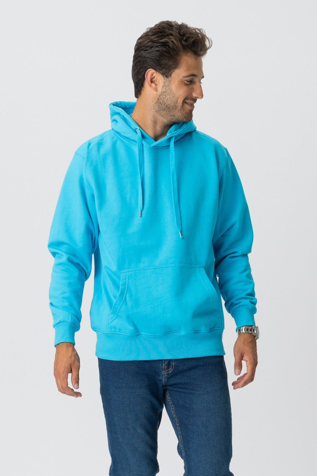 Basic Hoodie - τυρκουάζ μπλε