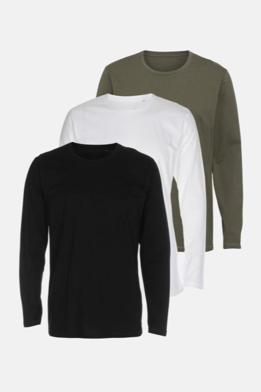 Basic T-shirt Long Sleeve-Package Deal (3 τεμ.)