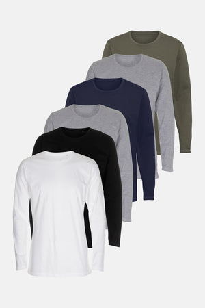 Basic Long Sleeve T -Shirt - Package Deal (6 τεμ.)