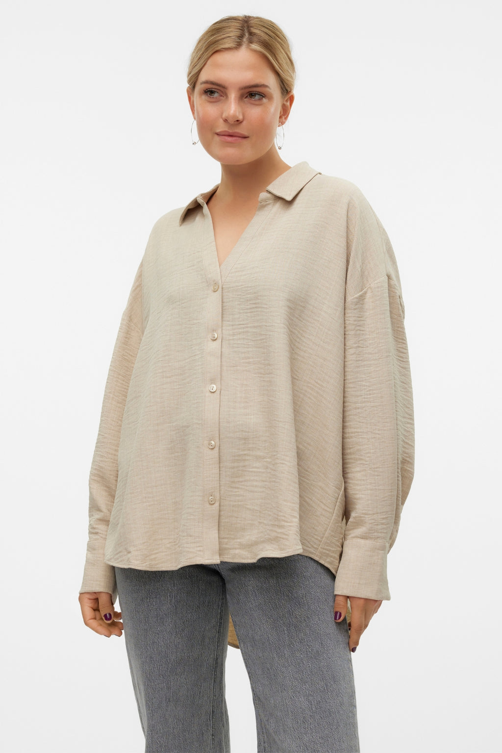 Melaney Queeny Shirt - Overcast Melange