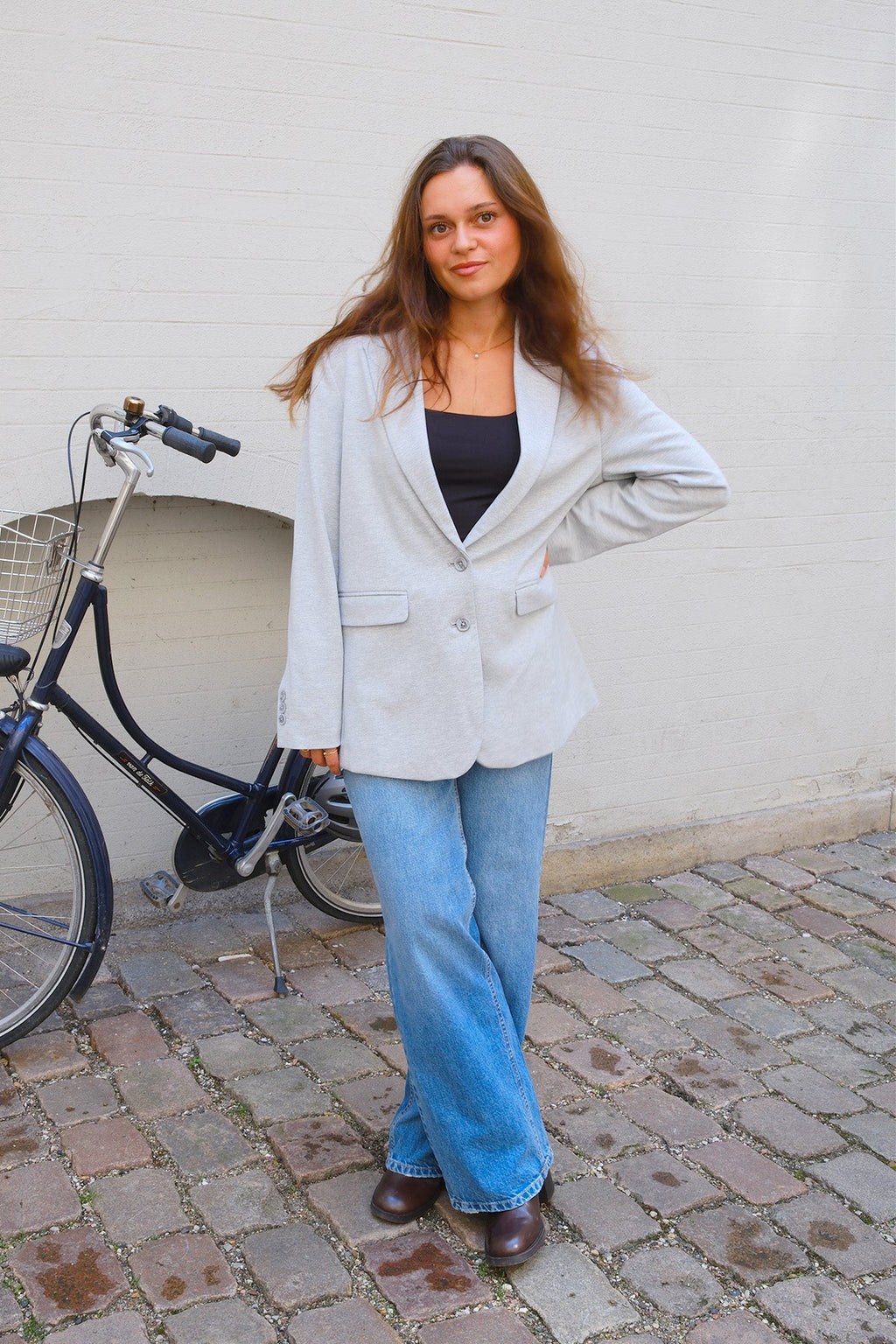 Classic fit Blazer - Ανοιχτό Γκρι