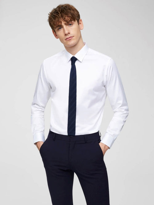 Business shirt slim fit - White - TeeShoppen Group™ - Formal Shirts & Blouses - Selected Homme