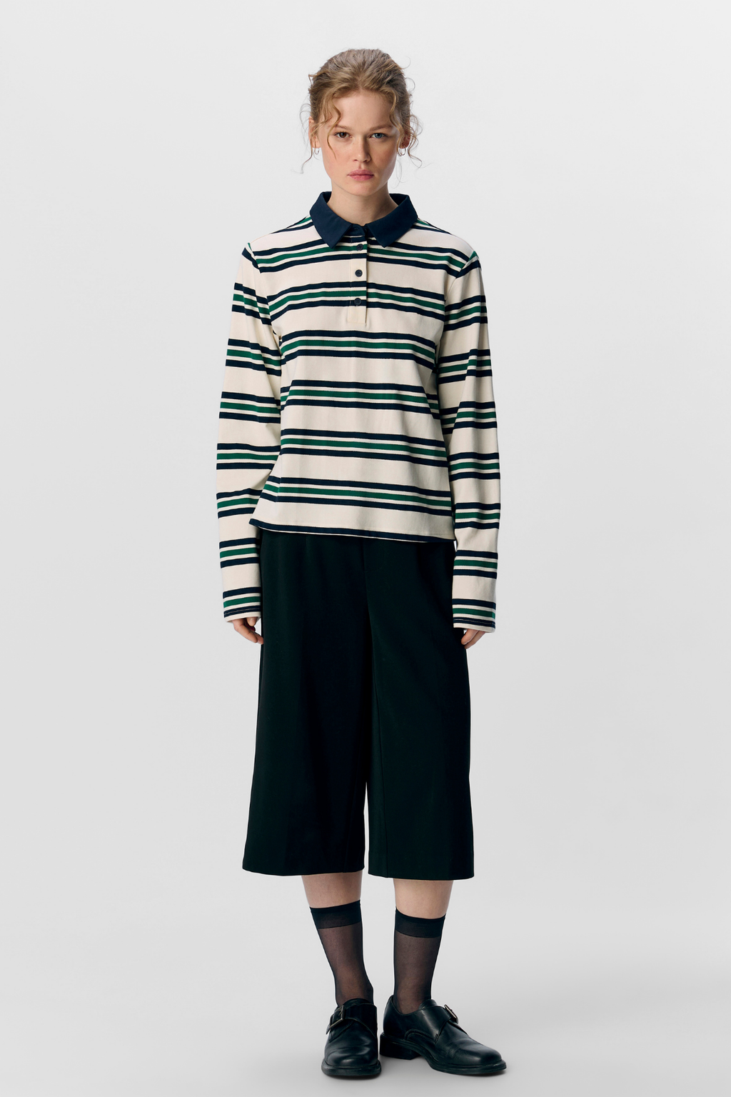 Nana L/S Polo Top - Captain Sky