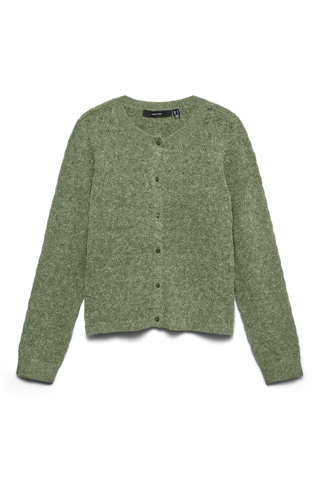Ζακέτα Doffy Stitch Ls O-Neck - Oil Green Melange