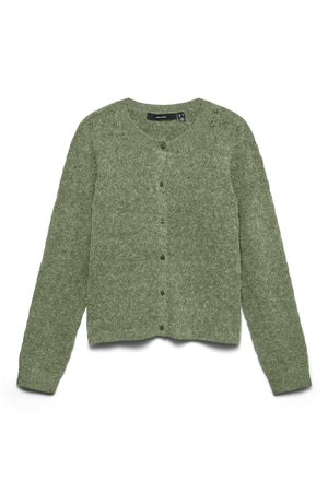 Ζακέτα Doffy Stitch Ls O-Neck - Oil Green Melange