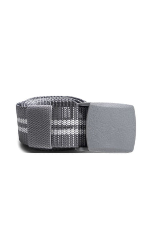 Canvas Belt - Silver/White