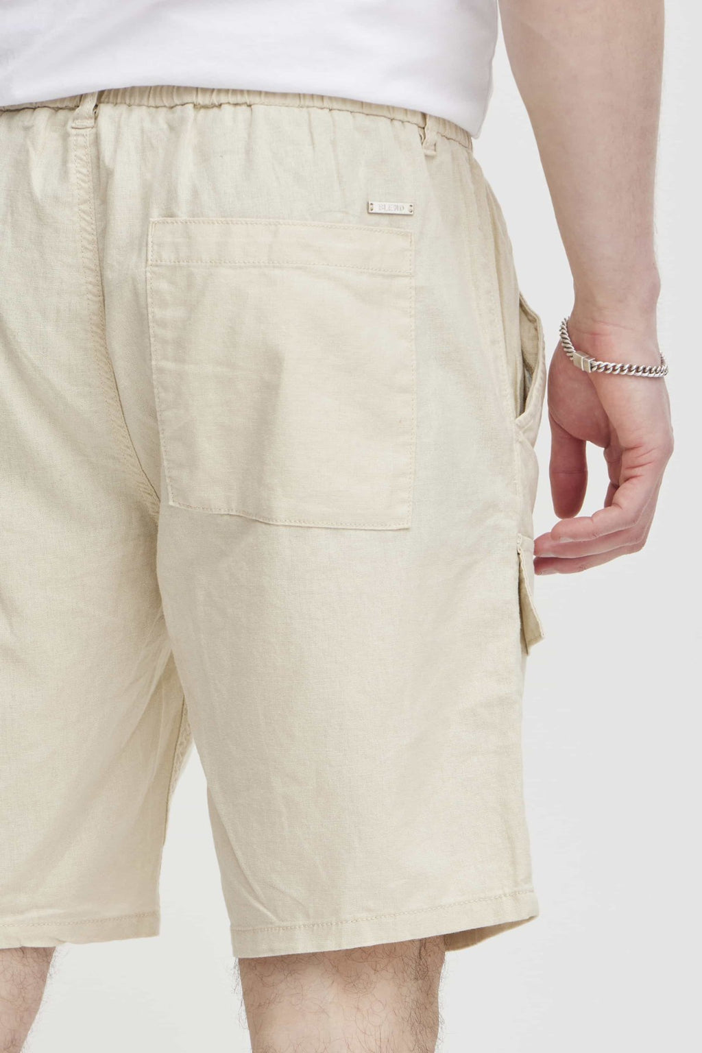 Cargo λινό Shorts - Oyster Gray